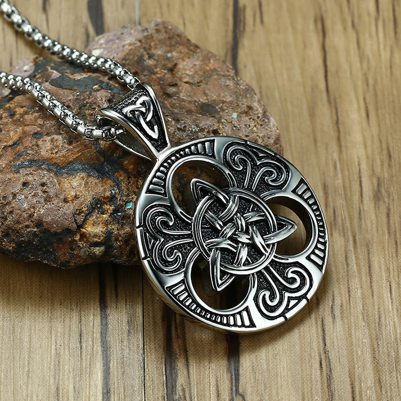 Vintage male concentric knot necklace