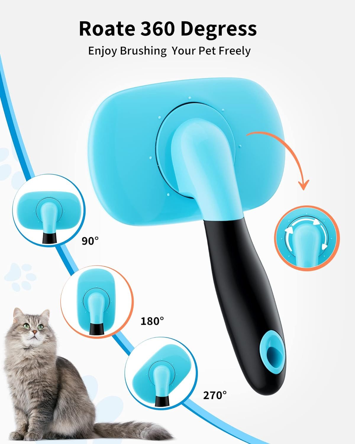 Dog and Cat Grooming Brush. Easy Hair Removal. Fast EU Delivery
