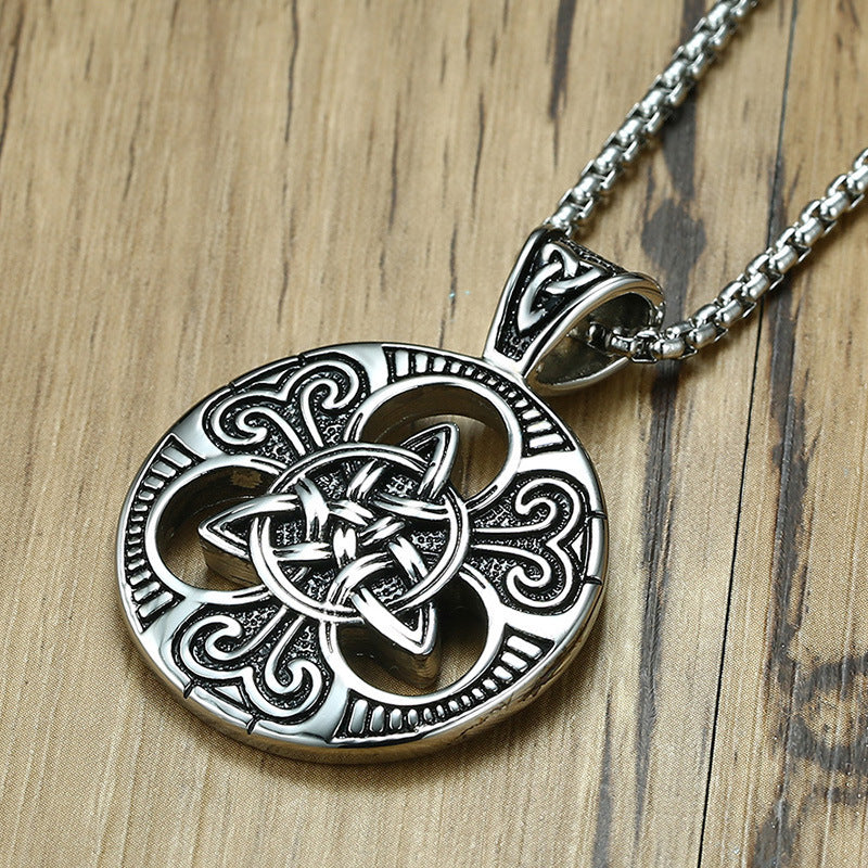 Vintage male concentric knot necklace